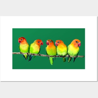Lovebirds Posters and Art